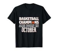 Regalo di Compleanno per Campioni di Basket Nati a Ottobre Maglietta