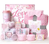 Regalo di compleanno per donne, cesto regalo per mamma, moglie, sorella, sua amica, set spa di lusso con coperta, regalo di ringraziamento per la guarigione presto, scatola regalo per la mamma, San