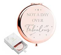 Regalo di compleanno per donne I 'Not a Day Over Fabulous' Specchio compatto in oro rosa I Best Friend Regalo di compleanno per lei I Divertente regalo per donne per compleanno I Regali unici per