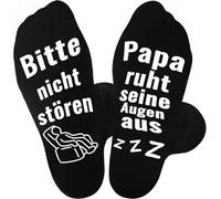 Regalo di compleanno per la festa del papà, calzini con scritta in lingua tedesca "Bitte nicht Stören Papa Ruht Seine Augen off", calzini divertenti per nonno papà, uomini e donne, Natale, regalo per