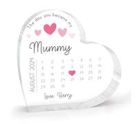 Regalo di compleanno per la mamma, ricordo del primo compleanno come mia mamma, regalo personalizzato da figlia o figlio, placca acrilica decorativa per segnaletica
