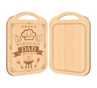 Regalo di compleanno per papà, tagliere in bambù con testo inciso, tagliere creativo da cucina con scanalatura per succo e foro per appenderlo, regalo unico per la festa del papà di figlia figlio