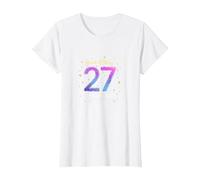 Regalo di Compleanno Straordinario per 27 Anni Maglietta, Donna, Bianco, L
