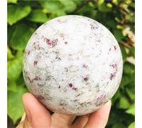 Regalo di decorazione for la casa con pietre naturali di tormalina con fiori di prugna e sfera di cristallo decorazione della stanza (Size : 300g)