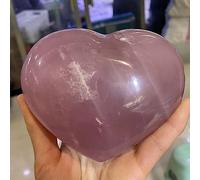 Regalo di decorazione for ufficio con pietra preziosa a forma di cuore in cristallo di quarzo rosa naturale extra large decorazione della stanza (Size : 500-550g)