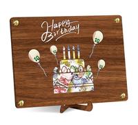 Regalo di denaro per il compleanno, regali di denaro in legno, regali di buon compleanno con supporto, biglietti di auguri, biglietto di denaro per confezione regalo di compleanno con biglietto vuoto