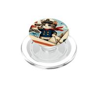 Regalo di design artistico con motivo gatto, simpatico PopSockets PopGrip per MagSafe