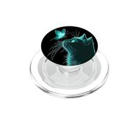 Regalo di design artistico con motivo gatto, simpatico PopSockets PopGrip per MagSafe