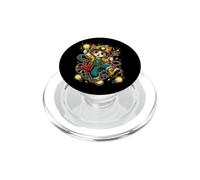 Regalo di design artistico con motivo gatto, simpatico PopSockets PopGrip per MagSafe