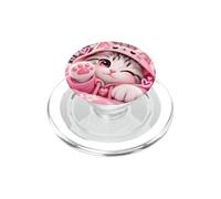 Regalo di design artistico con motivo gatto, simpatico PopSockets PopGrip per MagSafe