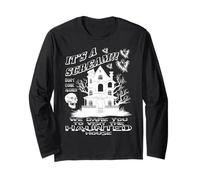 Regalo di design grafico di Halloween Haunted House It's A Scream! Maglia a Manica