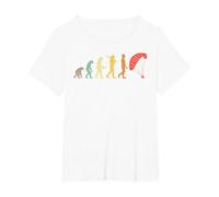 Regalo di Evoluzione del Parapendio retrò per parapendii Maglietta, Donna Plus-Size, Bianco, 2X