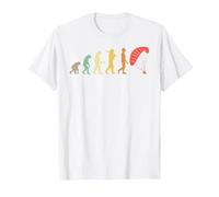 Regalo di Evoluzione del Parapendio retrò per parapendii Maglietta, Uomo, Bianco, 3XL