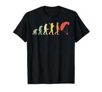 regalo di evoluzione del parapendio retrò per parapendii Maglietta, Uomo, Nero, L
