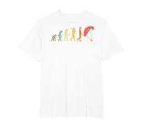 Regalo di Evoluzione del Parapendio retrò per parapendii Maglietta, Uomo Taglie Grandi, Bianco, 4X Tall