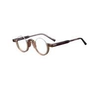 Regalo di Halloween, Occhiali da vista rotondi con mezza montatura in acetato e lenti trasparenti che bloccano la luce blu, multicolore(F)