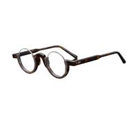 Regalo di Halloween, Occhiali da vista rotondi con mezza montatura in acetato e lenti trasparenti che bloccano la luce blu, multicolore(E)