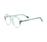 Regalo di Halloween, Occhiali da vista rotondi in acetato con lenti trasparenti multicolore(C)