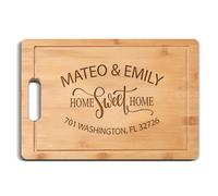 Regalo di inaugurazione della casa personalizzato per la nuova casa, tagliere con incisione personalizzata, idee regalo per la casa, dolce regalo per amici, vicini