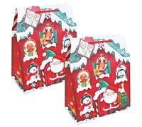 Regalo di Natale Borsa Con Etichetta Set 2 Babbo Grotto 33cm x 26.5cm x 14cm