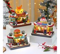 Regalo di Natale Capodanno Scatola di ottava luminosa rotante Natale Creativo Ornamento da cucina Decorazione Regalo di carillon per bambini di Natale