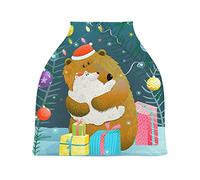 Regalo Di Natale Carino Orso Auto per Bambini Passeggino Tettoia Copri Seggiolino Copertura Infermieristica per L'Allattamento Al Seno All-In-1 Morbido Traspirante Elastica Tettuccio