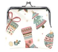Regalo di Natale personalizzato, sacchetto di monete in pelle beige per donne e ragazze, blocco dei cartoni animati, portafogli per ragazze, regalo di Natale, beige, classico, Regalo di Natale, beige