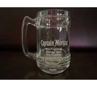 Regalo di Natale personalizzato un messaggio inciso in vetro Tankard Captain ...