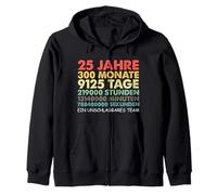 Regalo di nozze d'argento 25 anni anniversario di matrimonio contatore vintage Felpa con Cappuccio