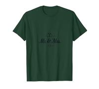 Regalo di Nozze per la Sposa e Lo Sposo Mr. & Mrs Maglietta, Uomo, Verde Foresta, XL