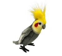 Regalo di peluche Hansa grigio Cockatiel da 23 cm, morbido e coccolone, realisti