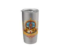 Regalo di punto di riferimento del souvenir di viaggio della Mongolia disegnato a mano Bicchiere termico in acciaio inox doppia parete