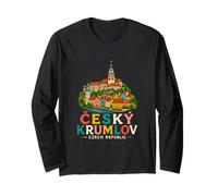 Regalo di Punto di Riferimento di Viaggio della Repubblica Ceca di Cesky Krumlov Disegnato a Mano Maglia a Manica