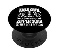 Regalo di recupero della chirurgia cardiaca per sopravvissuti al bypass quadruplo. PopSockets PopGrip Adesivo