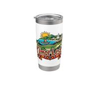 Regalo di riferimento del ricordo di viaggio di Timor-Est disegnato a mano Bicchiere termico in acciaio inox doppia parete