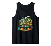 Regalo di Riferimento Disegnato a Mano di Hallstatt Austria Souvenir di Viaggio Canotta