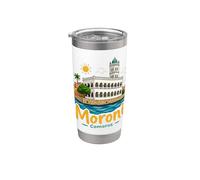 Regalo di riferimento disegnato a mano Moroni Comore souvenir di viaggio Bicchiere termico in acciaio inox doppia parete