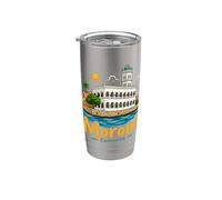 Regalo di riferimento disegnato a mano Moroni Comore souvenir di viaggio Bicchiere termico in acciaio inox doppia parete