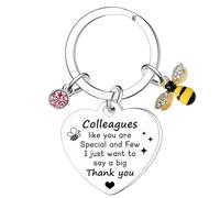 Regalo di ringraziamento per colleghi Portachiavi lasciando regali per colleghi donne addio regalo per colleghi Boss amici regali di pensionamento regalo apprezzamento lavoro Bestie regali andare via
