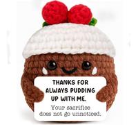 Regalo di ringraziamento per donne e uomini, dolce budino fatto a mano all'uncinetto, regalo di apprezzamento per colleghi, amici, mamma, papà, insegnanti, capo, dipendente, compleanno, elefante