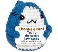 Regalo di ringraziamento per donne e uomini, piccoli regali di apprezzamento divertenti per amici colleghi, mini animali positivi all'uncinetto