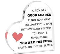 Regalo di ringraziamento per il leader della squadra capo mentore ufficio scrivania decorazione targa acrilica per supervisore ufficio capo signora manager andare via lavoro anniversario pensione