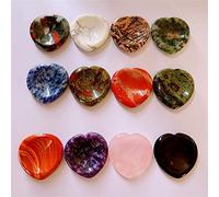 Regalo di salute for massaggio con dita in cristallo naturale tascabile a forma di cuore con pietra preziosa naturale decorazioni per la casa