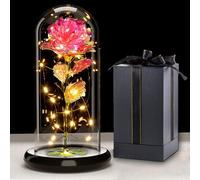 Regalo Di San Valentino per Lei, Fiori Di Rosa Con Luce a LED, Fiore Artificiale