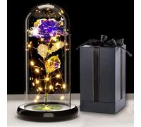 Regalo Di San Valentino per Lei, Fiori Di Rosa Con Luce a LED, Fiore Artificiale