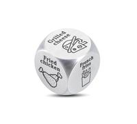 Regalo di San Valentino per lui la sua decisione sul cibo Dadi Decider Date Night Regali per coppie Anniversario Regali in acciaio per marito, moglie, fidanzato, fidanzata, regalo di compleanno per