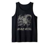 Regalo di teschi Goth Heavy-Metal Camicia di teschio satanico Heavy-Metal Canotta Uomo Donna Nero Size S Scollo a U Senza maniche Tank Top Tinta unita Teschio Design satanico e heavy-metal