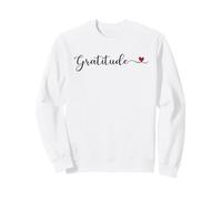 Regalo di Tipografia del Cuore della gratitudine Felpa