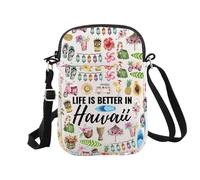 Regalo di viaggio estivo alle Hawaii Regalo per le vacanze alle Hawaii Life is Better in Hawaii Borsa per il trucco Regalo di addio al nubilato a tema spiaggia, A Hawaii Cr Eu, Borsa cosmetica con