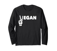 Regalo dietetico a base biologica vegetale con segno di pace vegano Maglia a Manica